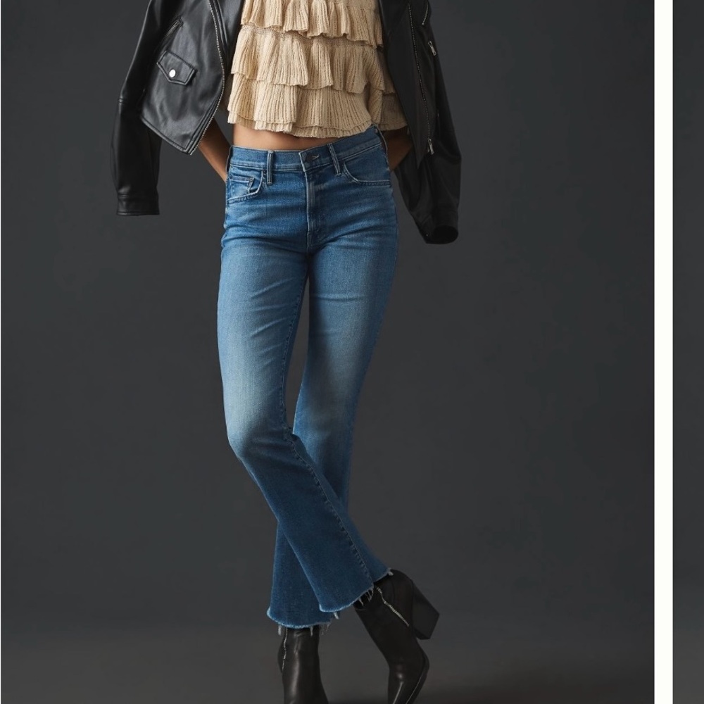 Anthropologie mother the insider crop step fray jeans
